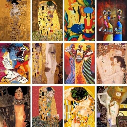 Gatyztory 60x75cm Painting By Numbers Abstract Figure Acrylic Paints Handpainted Kits Canvas Drawing Unique Gift Home Wall Decor