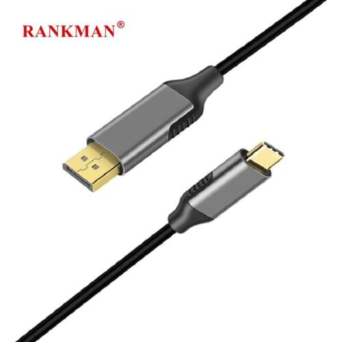 Rankman Type-C USB C to DP 4K Display Port Displayport Cable for Macbook Xiaomi 10 Samsung S9 Dex TV Monitor Nintendo