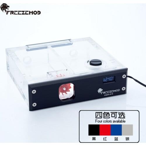 FREEZEMOD computer water cooler water tank single optical drive metal panel VA liquid crystal temperature sense. GQSX-D1S