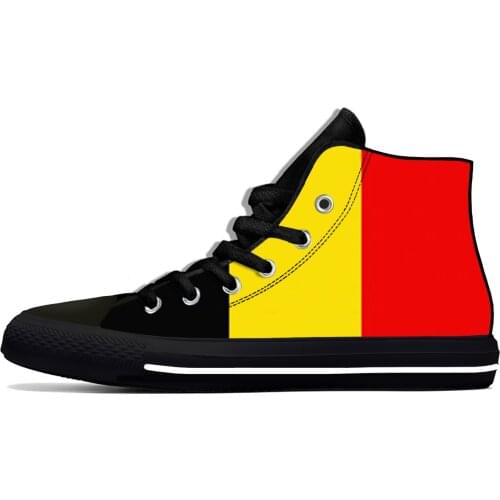 Belgium Belgian Flag Kingdom Patriotic Fashion Casual Cloth Shoes High Top Lightweight Breathable 3D Print Men Women Sneakers
