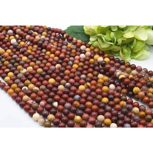 6-10mm Natural Smooth Yolk stone Round stone beads For DIY Bracelet Necklace Jewelry Making Strand 15"