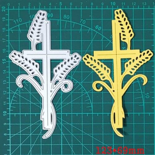 Metal Steel Cutting Dies Wheat Cross Craft Die Mold Stencil For Scrapbook Embossing Paper Cards Making Die Template 2021 new