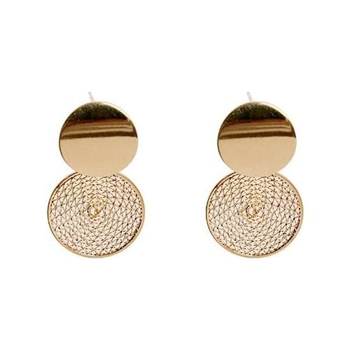 MISANANRYNE Vintage Hollow Out Round Dangle Earrings For Women Brincos Fashion Geometric Circle Drop Earring Statement Jewelry