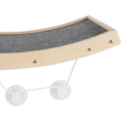 Wall Mount Cat Window Perch Scratch Board Bed Seat Indoor Toy Space Saving