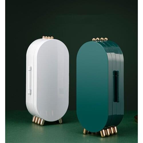 Desktop Jweelry Box Cosmetic Storage Holder Earring Display Makeup Organizer Necklace Shelf Dustproof Drawer