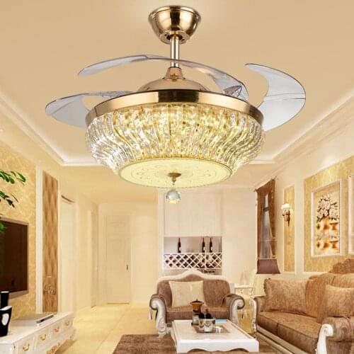 2020 New Ceiling Fan Light Restaurant Modern Electric Fan Lamp Bedroom Study Living Room Invisible Silent Fan Light