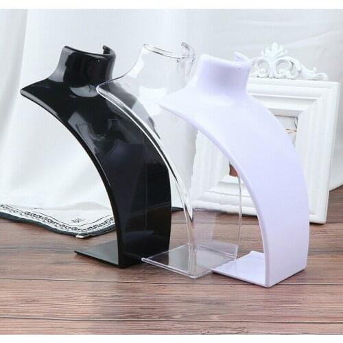 Necklace Pendant Acrylic Jewelry Plastic Earrings Mannequin Bust Display Stand