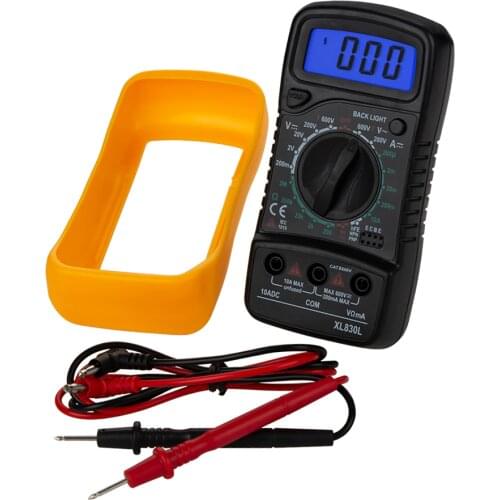 XL830L Portable Digital Multimeter Backlight AC/DC Ammeter Voltmeter Ohm Tester Handheld LCD Voltage Current Power Meter Test