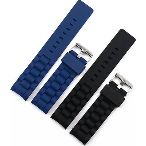 Silicone strap female outdoor sports waterproof rubber strap pin buckle watch accessories 20mm22mm watch men band