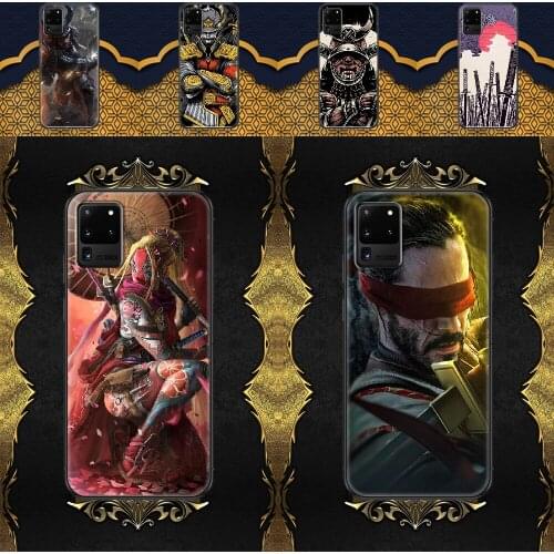 Samurai Japan soldier Bushido Phone case For Samsung Galaxy Note 4 8 9 10 20 S8 S9 S10 S10E S20 Plus UITRA Ultra black soft