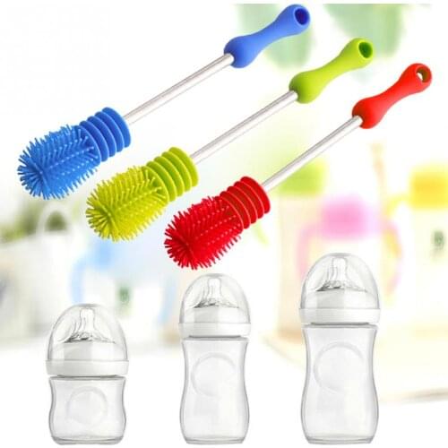 2019 New For Washing Cleaning baby bottle brush Rotary Handle Long Handle Scrubbing Feeding-bottle Brush cleanning