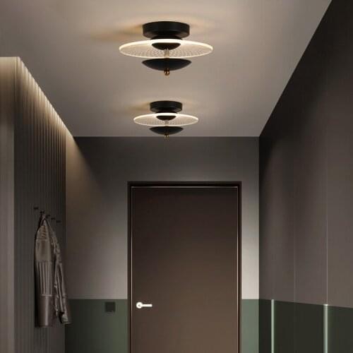 Modern LED Chandelier Lights Indoor Lighting For Living Room Bedroom Corridor 23CM Black/Golden Decorative Fixtures Dropshipping