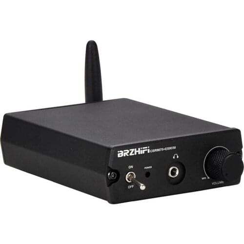BRZHIFI Stereo Audio ES9038 Decoding Lossless Bluetooth Audio Receiver Audiophile Grade Decoder CSR8675 LDAC Black / Silver