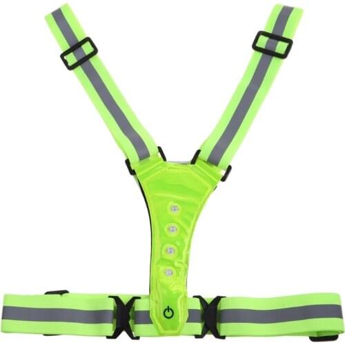 YYDS Led Safety Vest Reflective Vest High Visibility Outdoor Safety Vest Adjustable For Running Jogging Walking Cycling