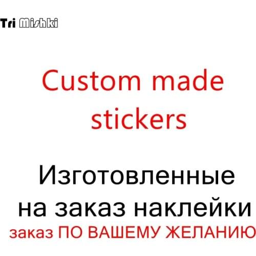 Tri mishki Custom made car stickers vinyl or PVC decal car auto stickers car bumper/rear window car decoration