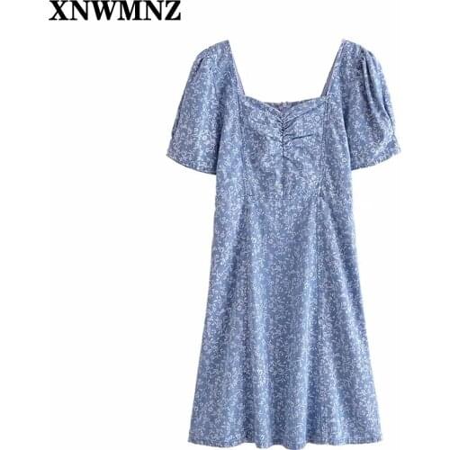 Голубые летние платья XNWMNZ China At AliExpress