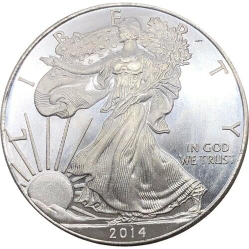 United States 1 Dollar American Silver Eagle Bullion Coin 2014 s 2014 w Plated Silver Commemorative Coin Copy coin