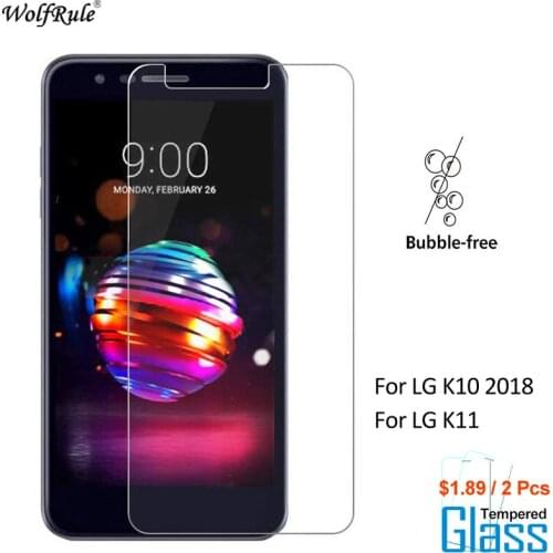 2 Pcs For Glass LG K11 Screen Protector Tempered Glass For LG K10 2018 Glass Protective Phone Film For LG K11 / K10 2018