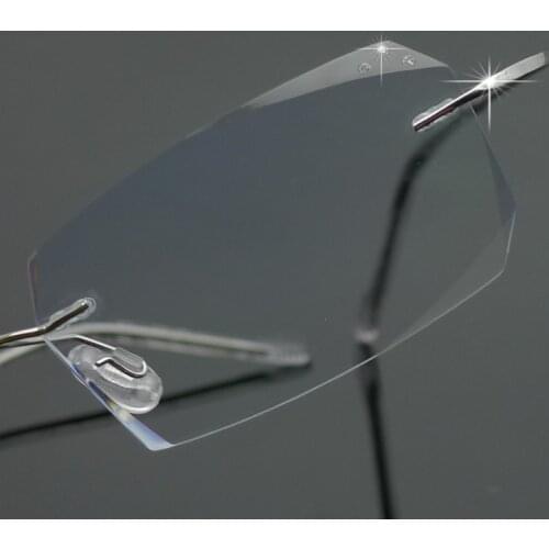 Female titanium glasses frame glasses rimless glasses frame finished diamond trimming glasses myopia 60