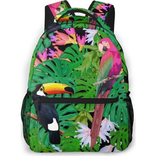Women Backpack with Multiple Using Women Backpacks Exotic Birds Female School Bag Girls Travel Bag