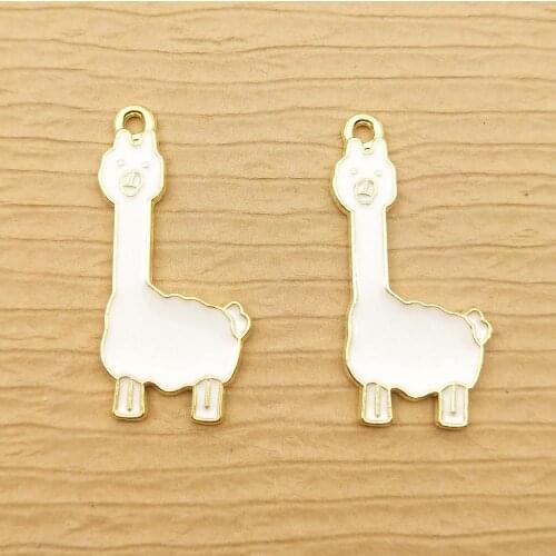 10pcs 14x31mm enamel alpaca charm for jewelry making fashion earring pendant bracelet necklace charm