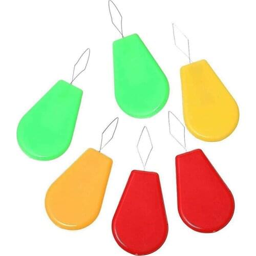 12pcs Needle Threader Sewing Machine Bow Wire Thread Plastic Insert Craft Tools 4.5x2CM STTA889