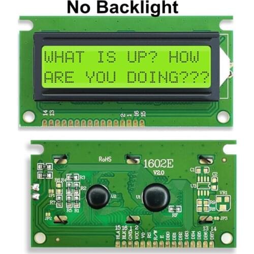16PIN Parallel Character LCD1602 SPLC780C Controller 5V Yellow Green Backlight