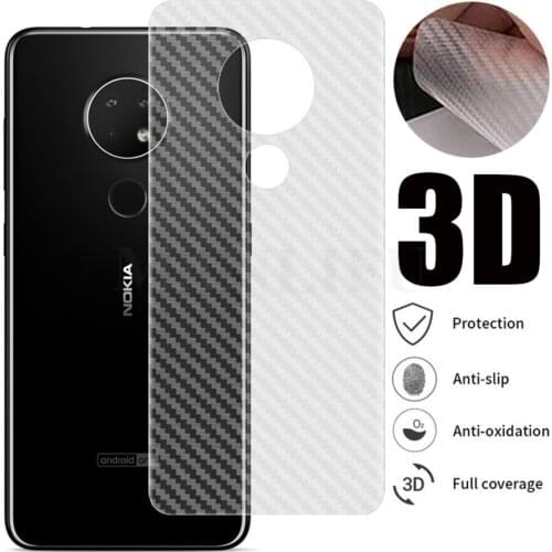 5Pcs/lot 3D Carbon Fiber Screen Protector For Nokia 3.1 5.1 6.1 Plus 6 5 7 Plus Back Cover Protective Guard Film Nokia 6.2 7.2