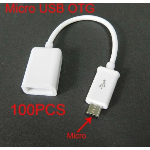100PCS OTG Micro USB Male To USB Female Adapter Cable Converter For Android Phone