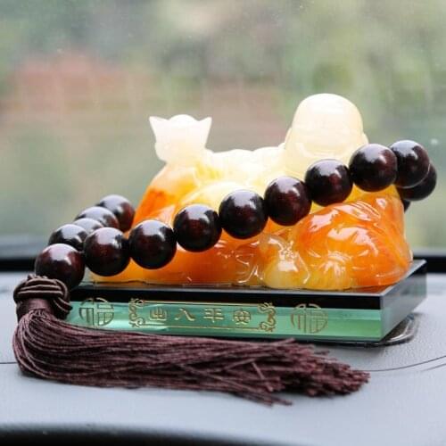 Car wooden beads pendant decoration for Skoda Octavia Fabia Rapid Superb Yeti Roomster