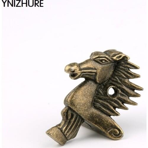 Free shipping 20Pcs 28*39mm Antique Bronze Horse Head Jewelry Gift Box Wood Case Decorative Feet Leg Corner Protector