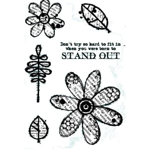 Flower Transparent Clear Silicone Rubber Stamp Seal DIY Scrapbooking photo Album A0764