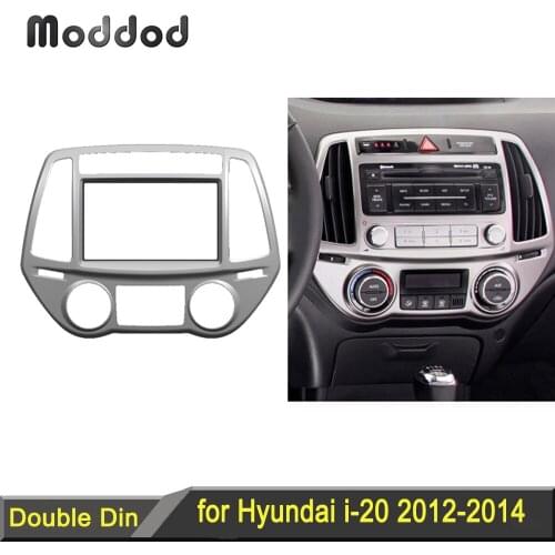 For HYUNDAI I-20 i20 i 20 Radio CD DVD Audio Panel Dash Mount Trim Refitting Kit Fascia Face Surround Frame Bezel Double Din