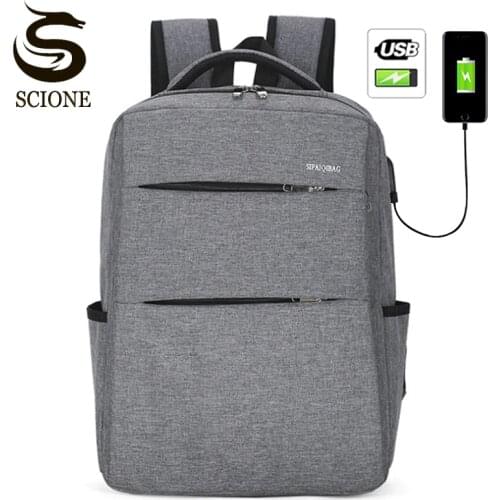 Hot Mens Causal USB Charging laptop backpack Boys Bag Canvas backpacks for Teenager Boys Travel Back Pack Mochila