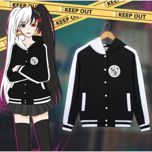 Danganronpa Merch hoodie monokuma cosplay Costume black and white hoodies anime sweatshirts kawaii sweatshirt