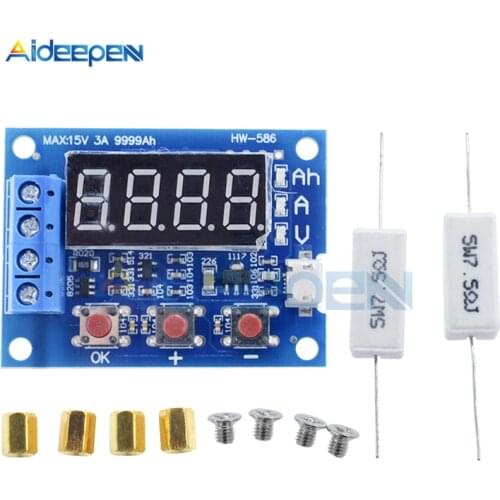 Battery Capacity Tester Module ZB2L3 LED Digital Li-ion Lithium 18650 External Load Battery Discharge Testing Analyzer Micro USB