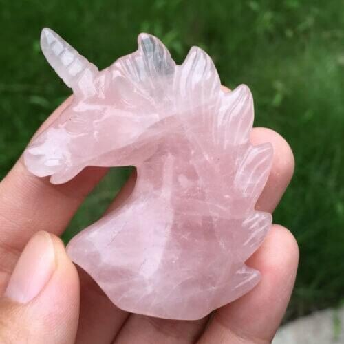 Natural quartz crystal unicorn point reiki healing