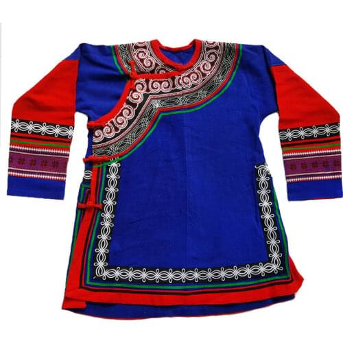 Original Embroidered O-Neck women Coat Cotton Linen Embroidery Loos Jacket Chinese style Long sleeve embroidered clothes