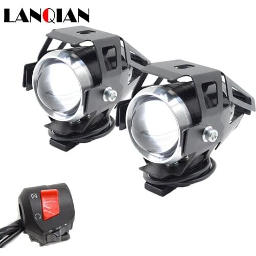 12V Motorcycle Metal Headlight Driving Spot Head Lamp Fog Light for suzuki yamaha honda kawasaki BMW