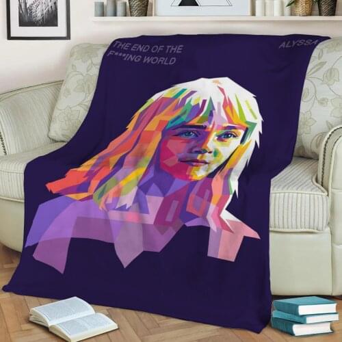 Alyssa TEOTFW 3D Print Plush Blanket Throw On Sofa Home Decor Soft Warmth Washable Nap Blanket Dropshipping