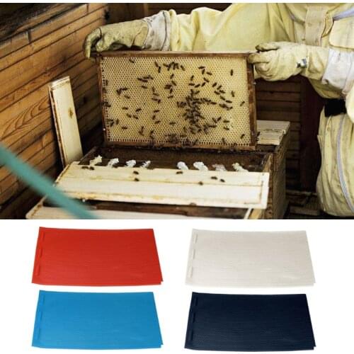 Beeswax Foundation Press Mold Honeycomb Sheets Beekeeping Silicone Flexible Beehive Wax Machine Embosser Base Plate Tool X7XD