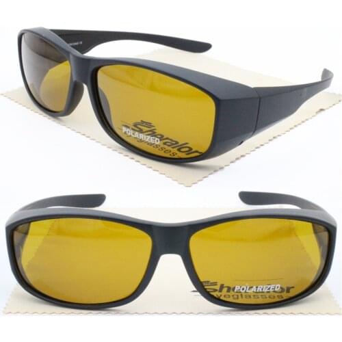 Anti-blue light eyewear fit over gaming glasses UV400 polarized anti-slip shield fullim wear on orange color sunglasses 017