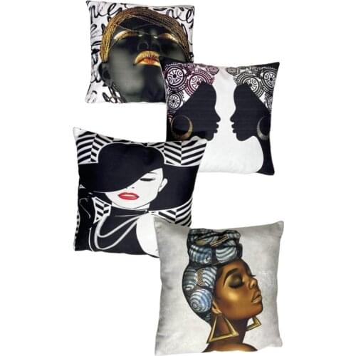 Special Design Decorative 4-Piece Combination Pillow Case Cushion Cover StandardSize43 X 43Cm Decoration Special Woven Non-Stain