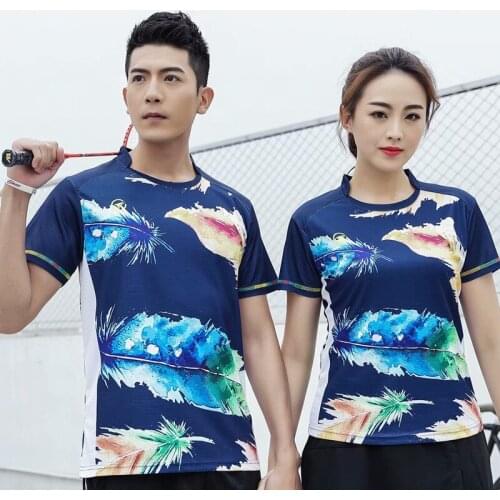 Sports Quick Dry Breathable Badminton Shirt,Women Men Table Tennis Professional Team Game Running Training Sportswear T Shirts