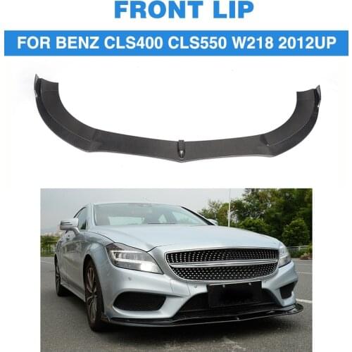Carbon Fiber Front Bumper Lip Spoiler for Mercedes Benz CLS Class W218 CLS400 CLS500 CLS550 2015 2016 Car Styling