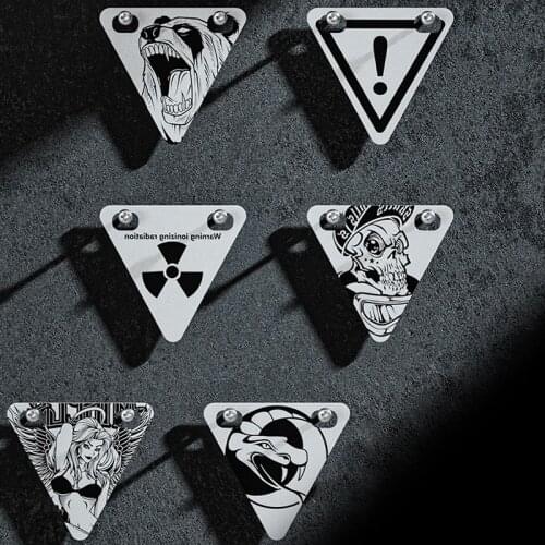 GUSTAVO MTB cycling warning sign logo Cycling Triangle Tiny Reflector Safety Decor Bikes Accessories