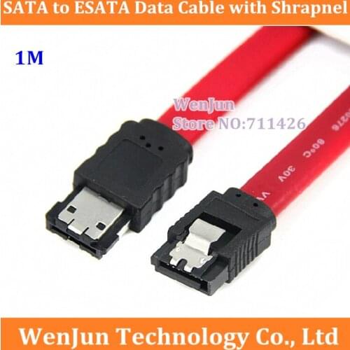 High Quality 1 meter SATA to ESATA cable with shrapnel, external mobile hard disk box