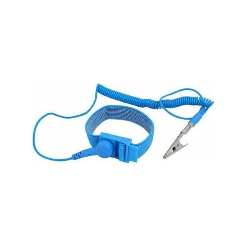 Alligator Clip Anti Static ESD Discharge Adjustable Wrist Strap Band w 55cm Wire
