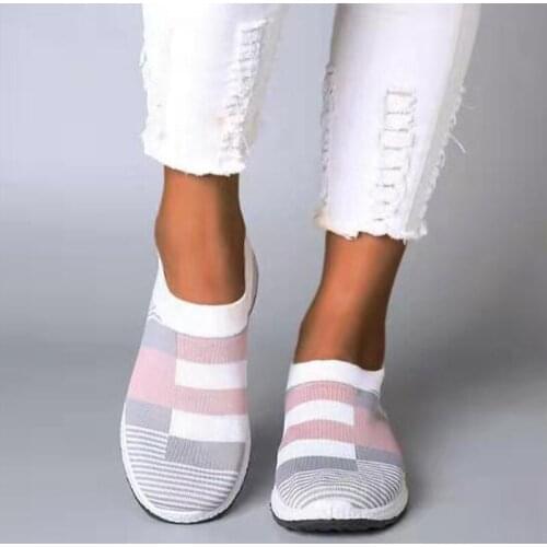 Womens Casual Vulcanized Shoes Women Sock Sneakers 2021 Women Knitted Flat Shoes Ladies shoes