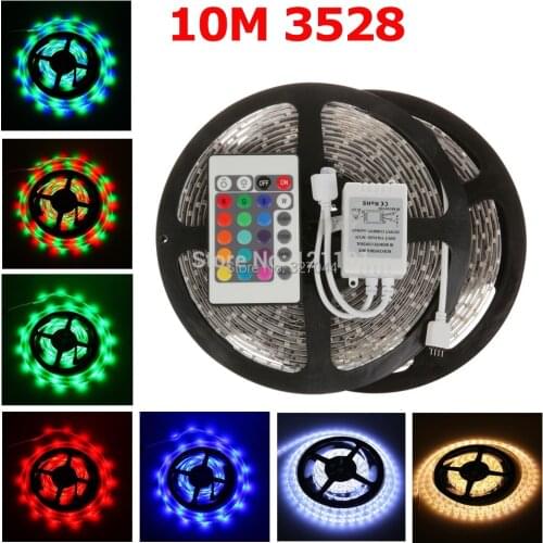 10m / lot LED flexible strip light 3528 SMD 12V 60 led/m Non-Waterproof IP44 LED strip light warm white/RGB